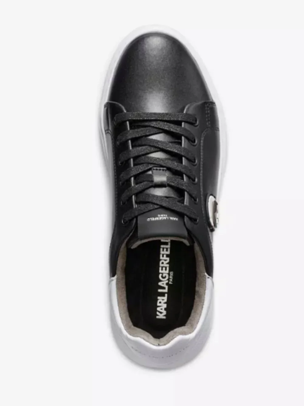 Karl Lagerfeld Paris Mens Sneakers Karl Head Black LF1S1107 Size 12M NEW
